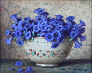 Lote 19: FILLIARD, Ernest  'ESCUDILLA CON GERANIOS' 