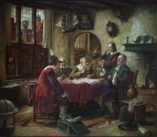 Lote 24: WAGNER, Fritz 'ESCENA DE INTERIOR' 