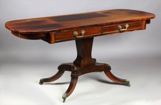 Lote 318: SOFA TABLE INGLESA DE ESTILO REGENCY.  SOFA TABLE INGLESA DE ESTILO REGENCY. 