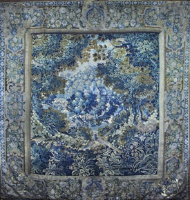 Lote 471: ANTIGUA TAPICERIA FRANCESA VERDURE DE LANA TEJIDA A MANO. ANTIGUA TAPICERIA FRANCESA VERDURE DE LANA TEJIDA A MANO.