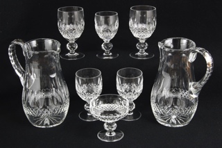 Lote 556: JUEGO DE COPAS DE CRISTAL INGLES SPODE SELLADO.  JUEGO DE COPAS DE CRISTAL INGLES SPODE SELLADO. 