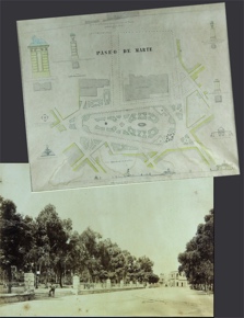 Lote 203: LITOGRAFIA Y DOS ANTIGUAS FOTOGRAFIAS DE LA PLAZA SAN MARTIN LITOGRAFIA Y DOS ANTIGUAS FOTOGRAFIAS DE LA PLAZA SAN MARTIN