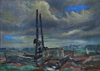 Lote 155: SPILIMBERGO, Lino Enea PAISAJE DE PERGAMINO'