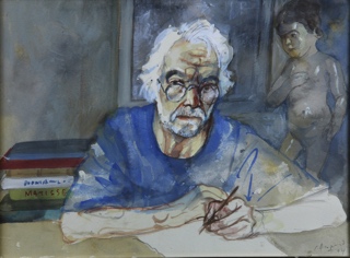 Lote 156: ALONSO, Carlos 'AUTORRETRATO' 