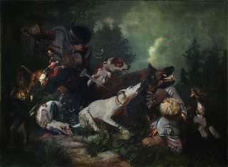 Lote 82: DELLE VEDOVE, Antonio 'LA CAZA DEL JABALI'