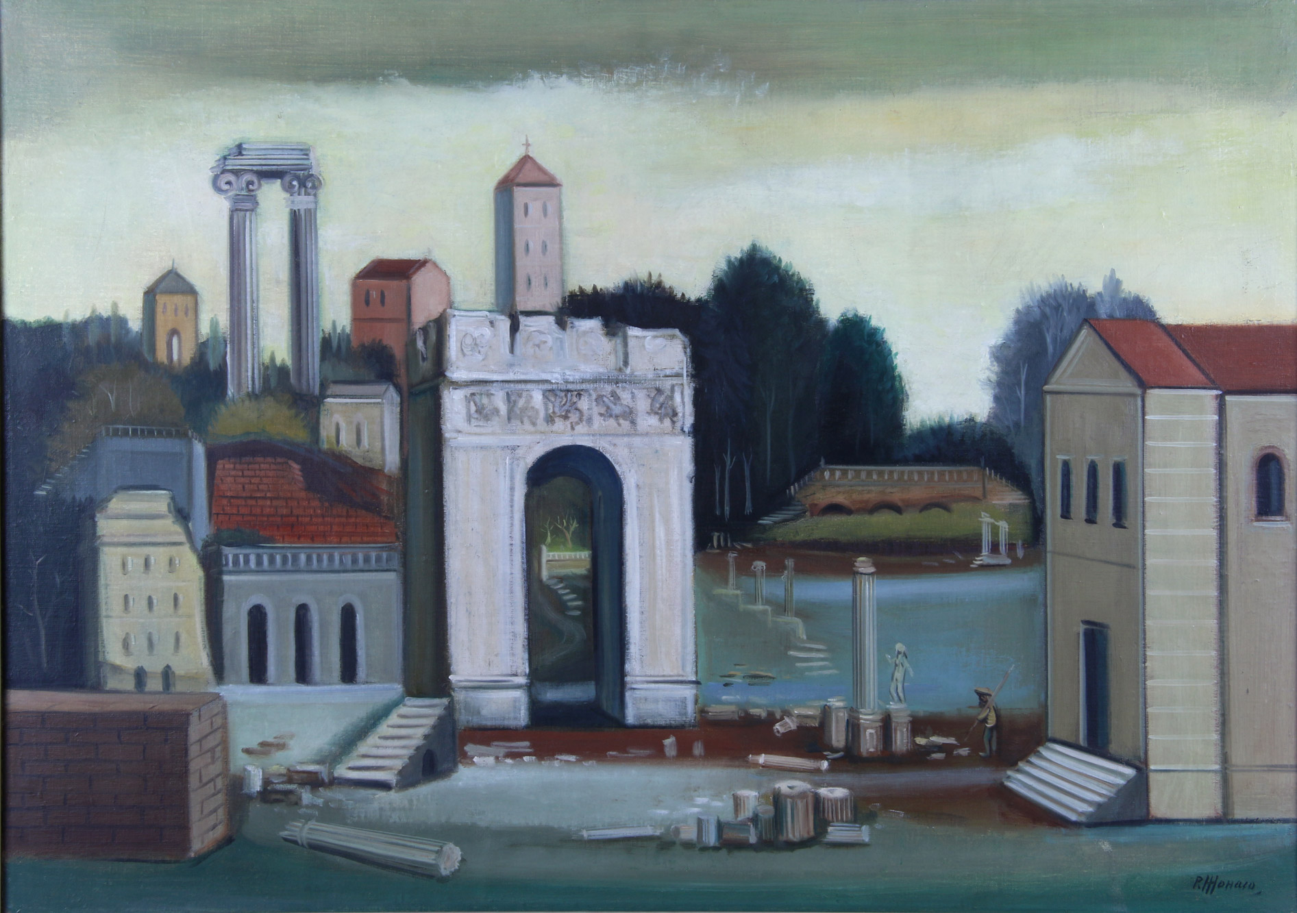 MONACO, Primaldo 'ALEGORIA DEL FORO ROMANO' MONACO, Primaldo 'ALEGORIA DEL FORO ROMANO'