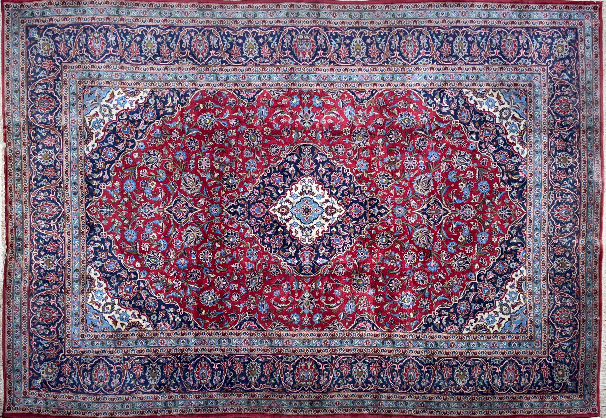  ALFOMBRA PERSA KESHAN DE LANA TEJIDA A MANO. 