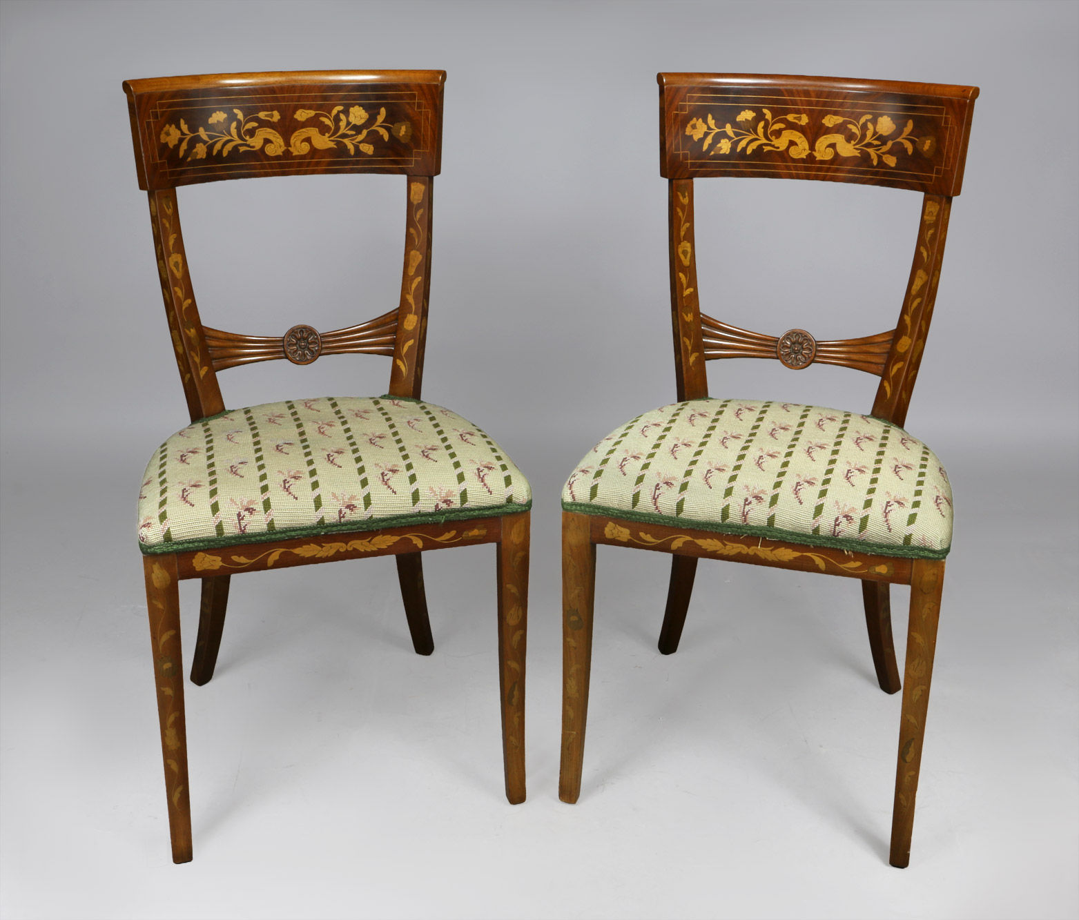  PAR DE SILLAS HOLANDESAS DE EPOCA DIRECTORIO. 