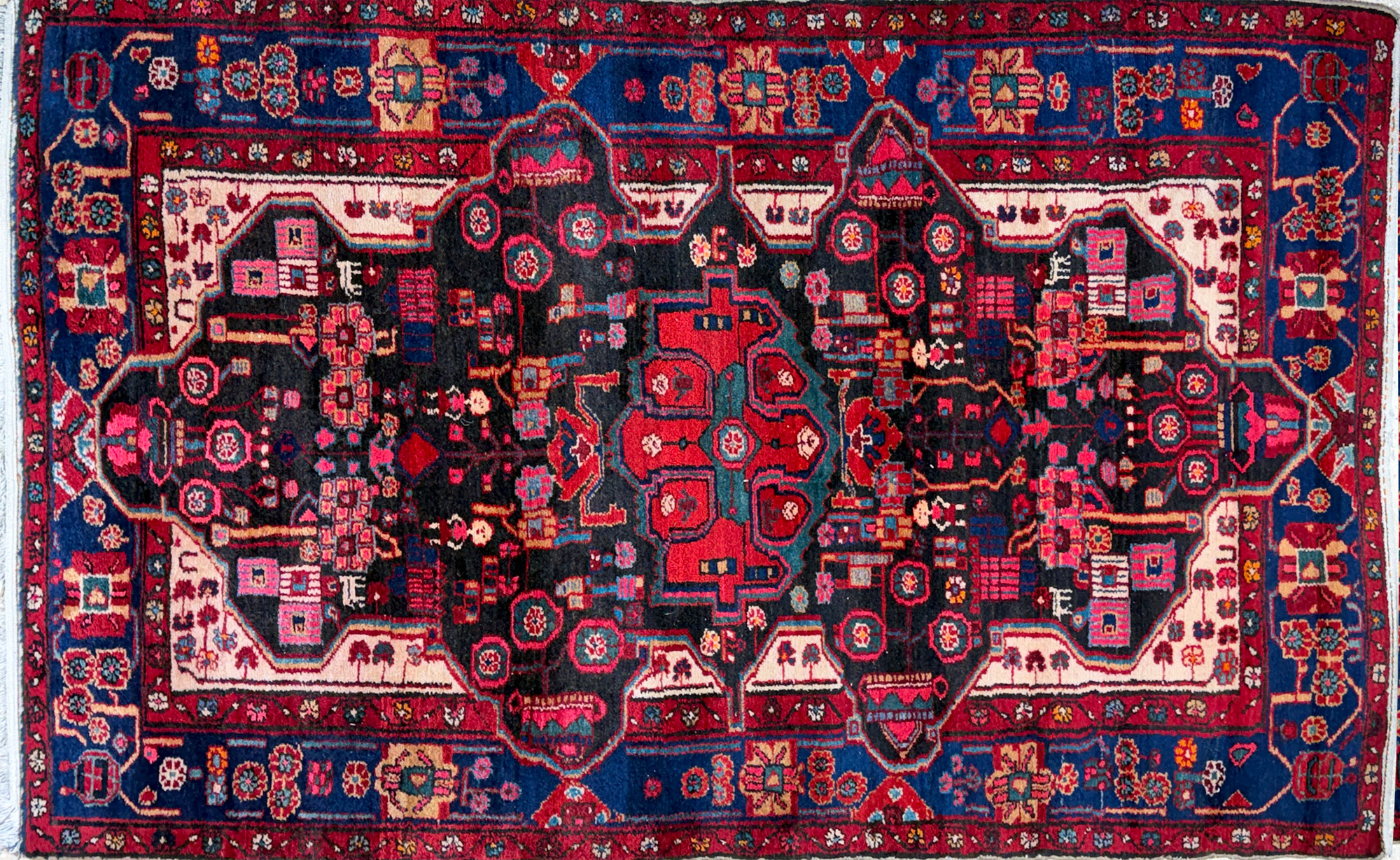  ALFOMBRA PERSA CAUCASICA DE LANA TEJIDA A MANO. 