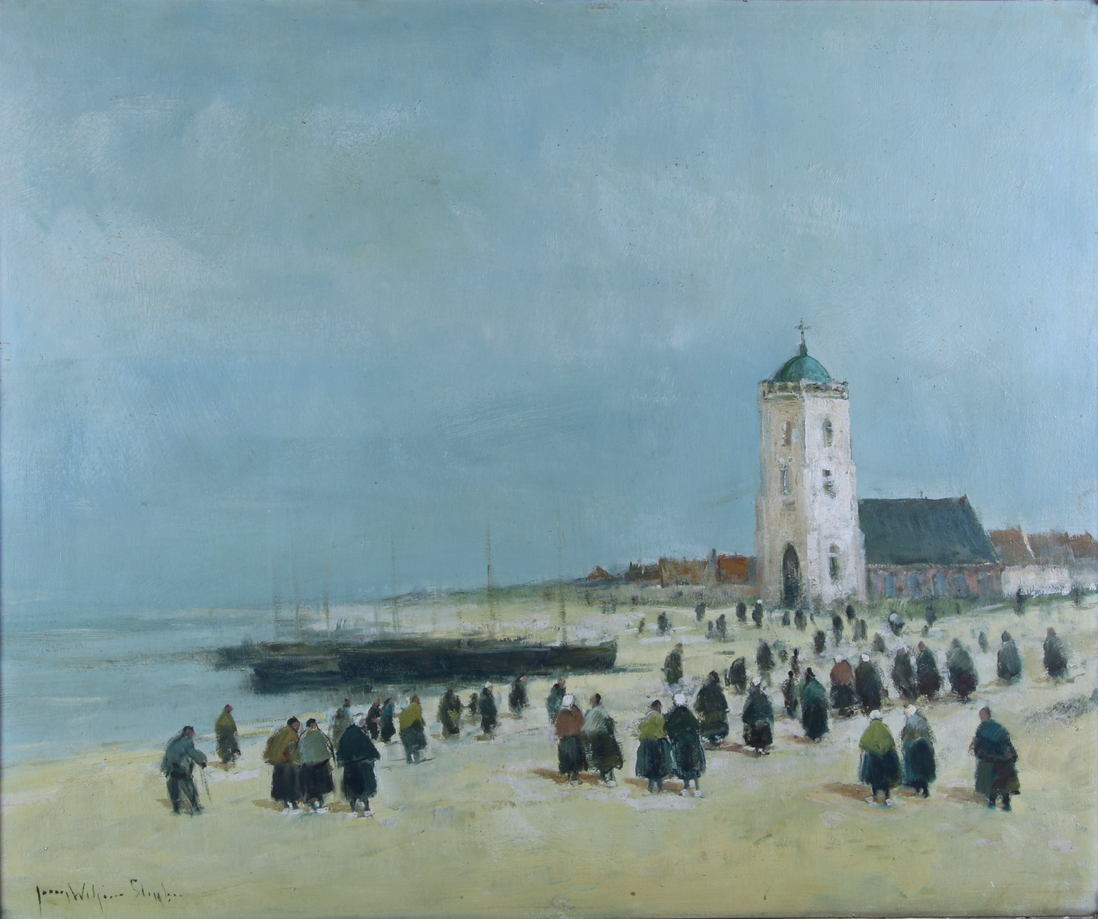 WITJENS STEPHAN, Jacques 'PUEBLO COSTERO CON PERSONAJES' 