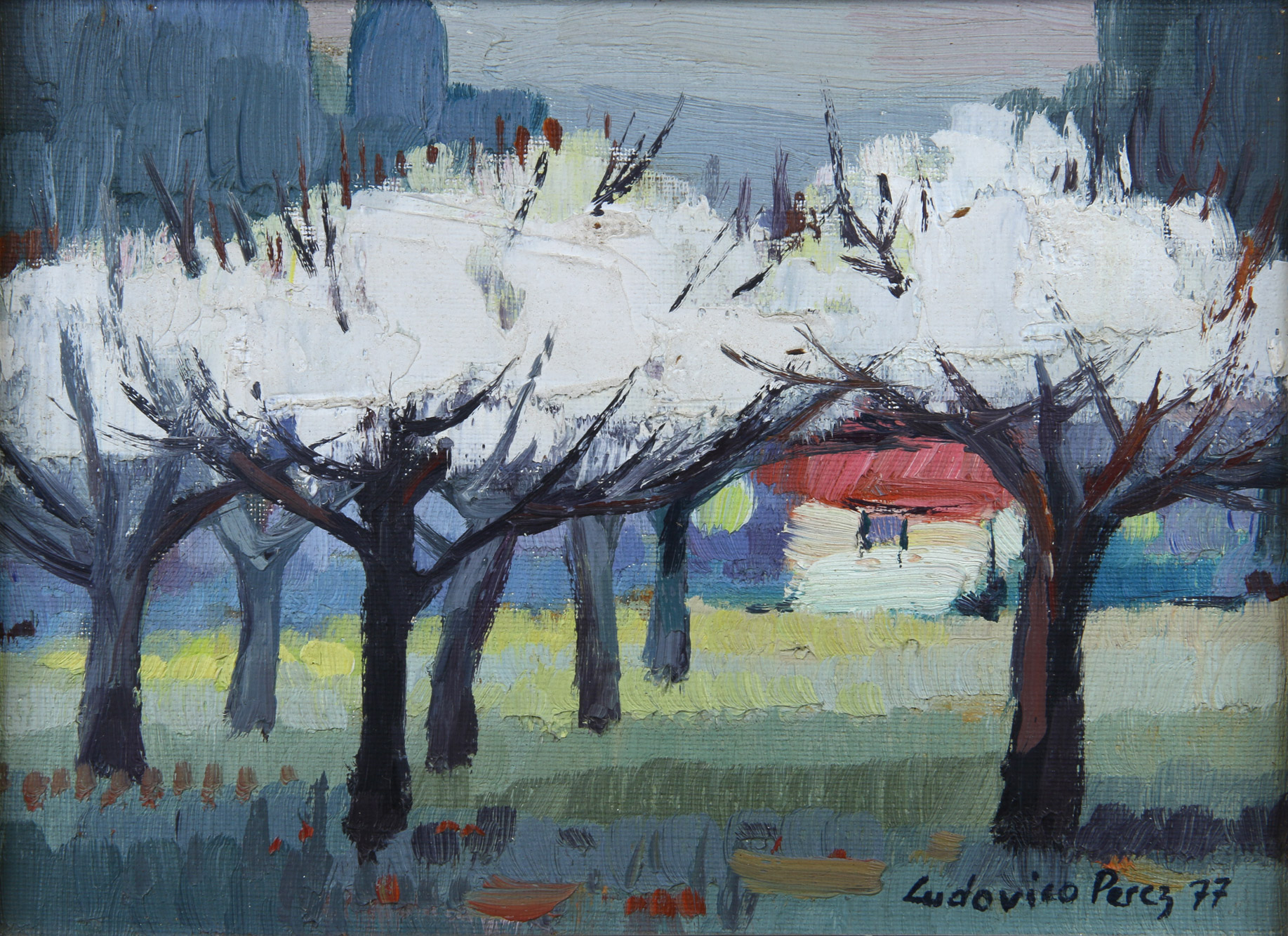 PEREZ, Ludovico 'PAISAJE ARBOLADO'