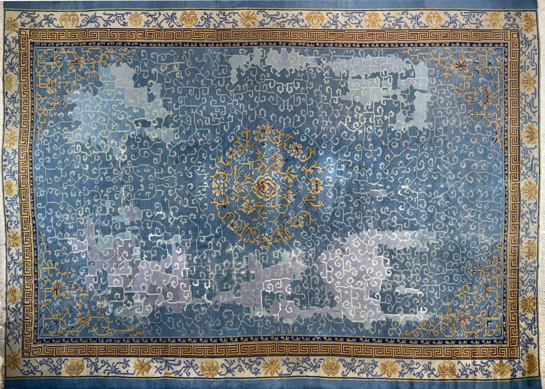  GRAN ALFOMBRA TURCA DE LANA TEJIDA A MANO. 