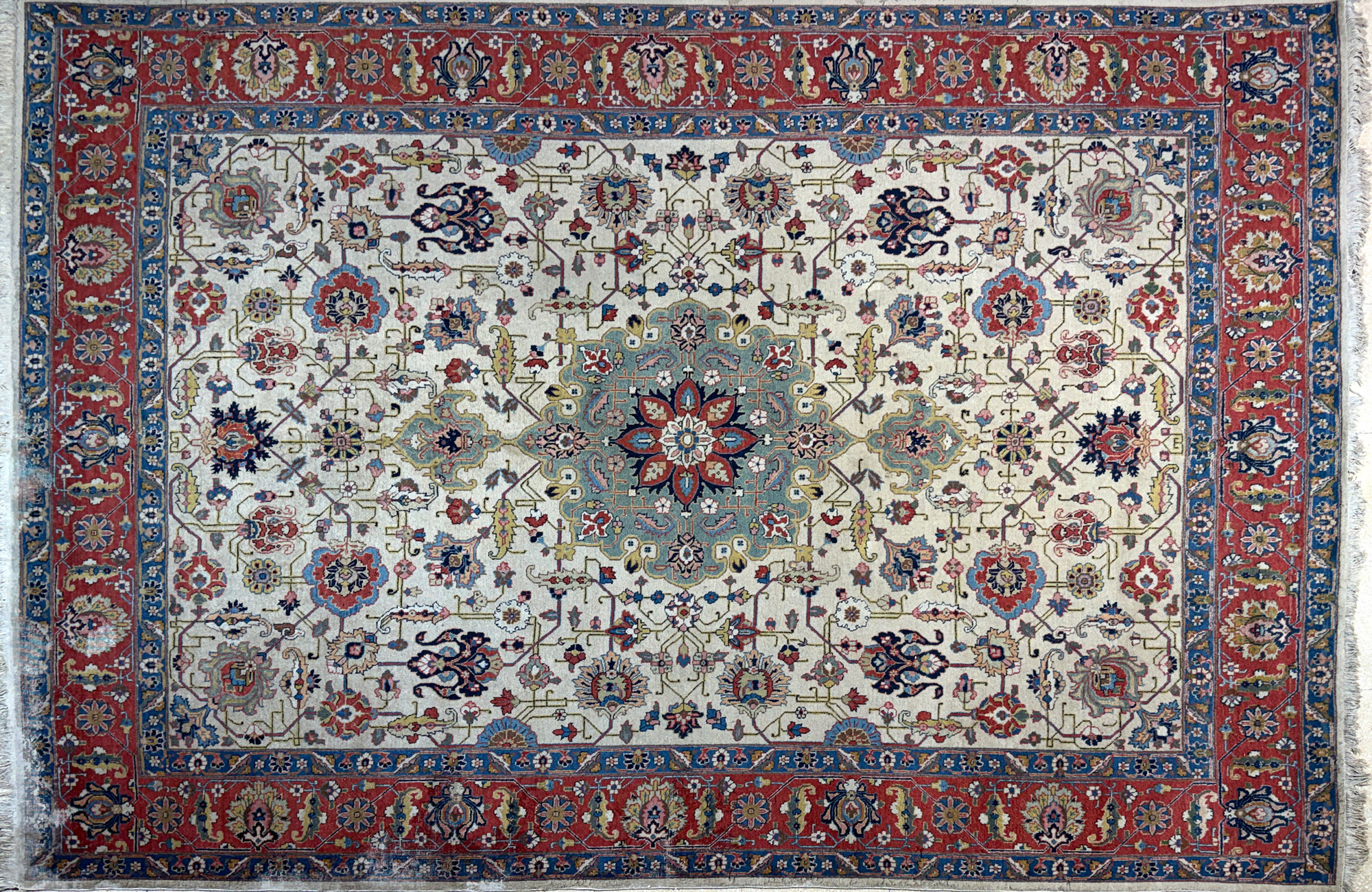  ALFOMBRA PERSA TABRIZ DE LANA TEJIDA A MANO. 