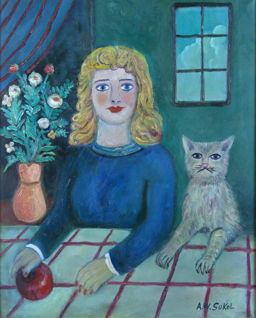 SOKOL, Ana María 'MUJER Y GATO'