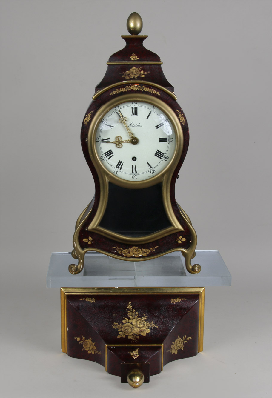  RELOJ SUIZO DE ESTILO FRANCES LUIS XV CON REPISA.