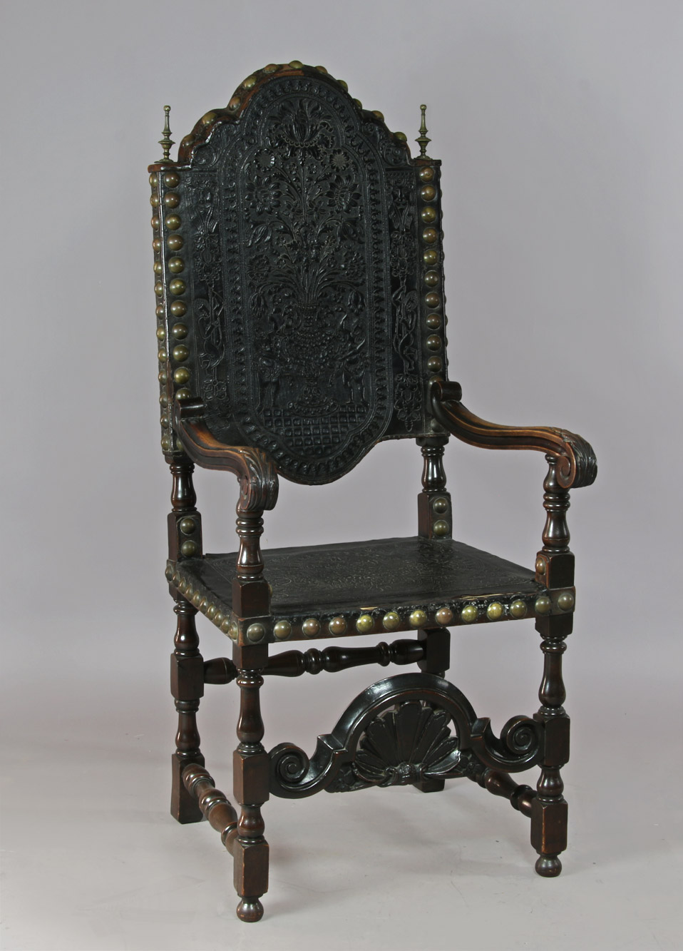  ANTIGUO SILLON FRAILERO PORTUGUES SIGLO XIX. 