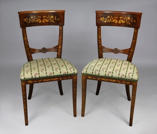 Lote 284: PAR DE SILLAS HOLANDESAS DE EPOCA DIRECTORIO.  PAR DE SILLAS HOLANDESAS DE EPOCA DIRECTORIO. 