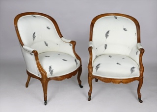 Lote 273: PAR DE SILLONES FRANCESES EPOCA NAPOLEON III.  PAR DE SILLONES FRANCESES EPOCA NAPOLEON III. 