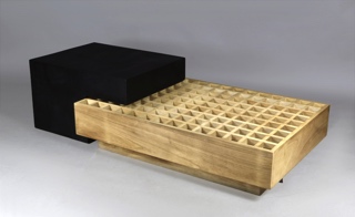 Lote 269: MESA BAJA DE DISEÑO ALEMAN FORMADA POR DOS MODULOS.  MESA BAJA DE DISEÑO ALEMAN FORMADA POR DOS MODULOS. 