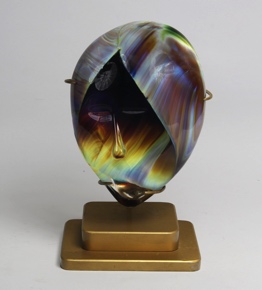 Lote 709: CABEZA DE CRISTAL DE MURANO OBRA DE DINO ROSIN.  CABEZA DE CRISTAL DE MURANO OBRA DE DINO ROSIN. 