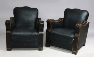 Lote 262: PAR DE SILLONES DE ESTILO FRANCES ART DECO.  PAR DE SILLONES DE ESTILO FRANCES ART DECO. 