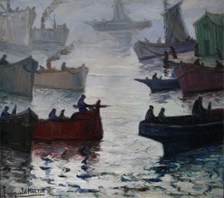 Lote 3: QUINQUELA MARTIN, Benito 'MAÑANA DE NIEBLA' 