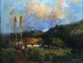 Lote 74: REPETTO, Armando E. 'LUCES DE LA TARDE'