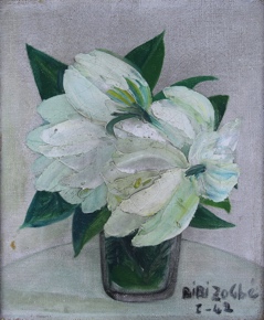 Lote 26: ZOGBÉ, Bibí 'VASO CON FLORES BLANCAS' 