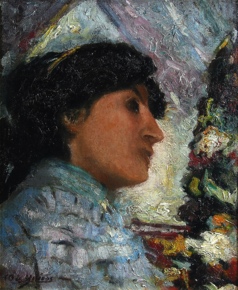 Lote 69: QUIRÓS, Cesáreo Bernaldo de  'RETRATO DE MARIA ANTONELLI'