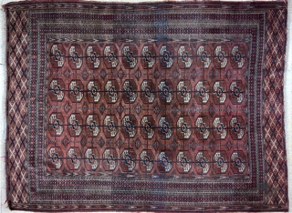 Lote 493: PEQUEÑA ALFOMBRA BOUCKARA DE LANA TEJIDA A MANO.  PEQUEÑA ALFOMBRA BOUCKARA DE LANA TEJIDA A MANO. 