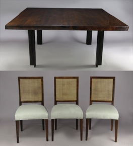 Lote 268: JUEGO DE DISEÑO MODERNO PARA COMEDOR.  JUEGO DE DISEÑO MODERNO PARA COMEDOR. 